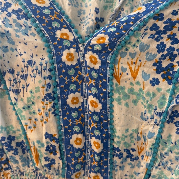 Poupette St. Barth Camilla Blue Floral Mini Dress NWOT - Picture 9 of 10